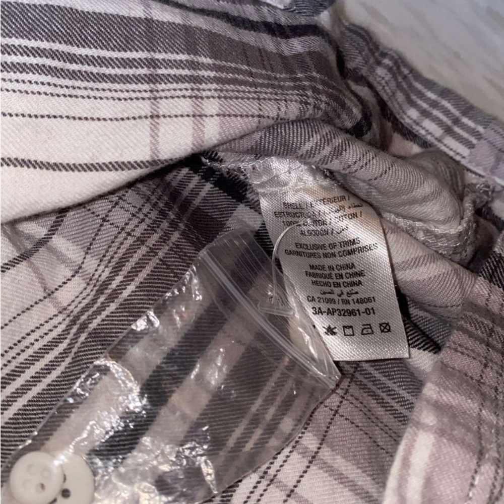 Ardene plaid top long sleeve